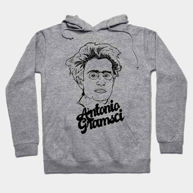 Antonio Gramsci 80s Style Classic Hoodie by Hand And Finger